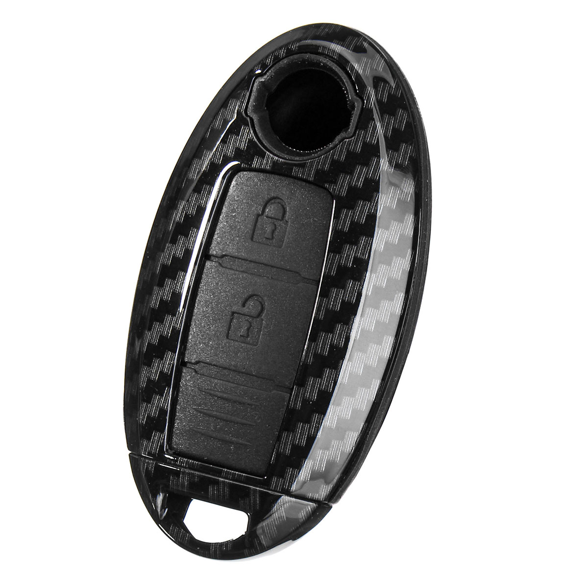 Carbon-Fiber-Car-Key-Case-Shell-Key-Cover-With-Key-Chain-For-Nissan-1657430