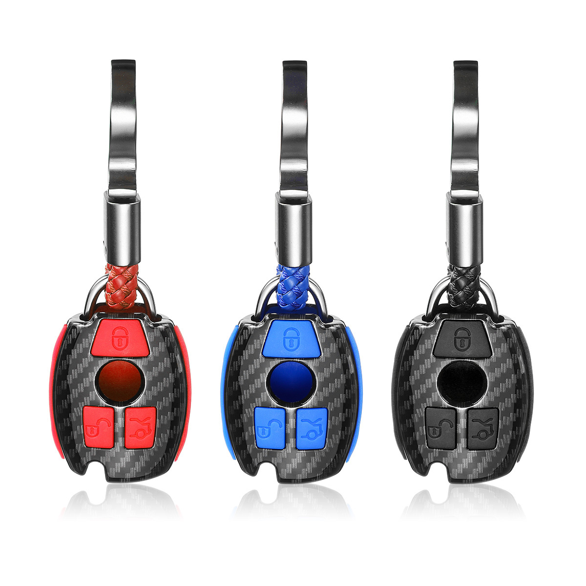 Carbon-Fiber-Key-Fob-Remote-Case-Cover-3-Buttons-For-Mercedes-A-C-E-S-CLK-1764698