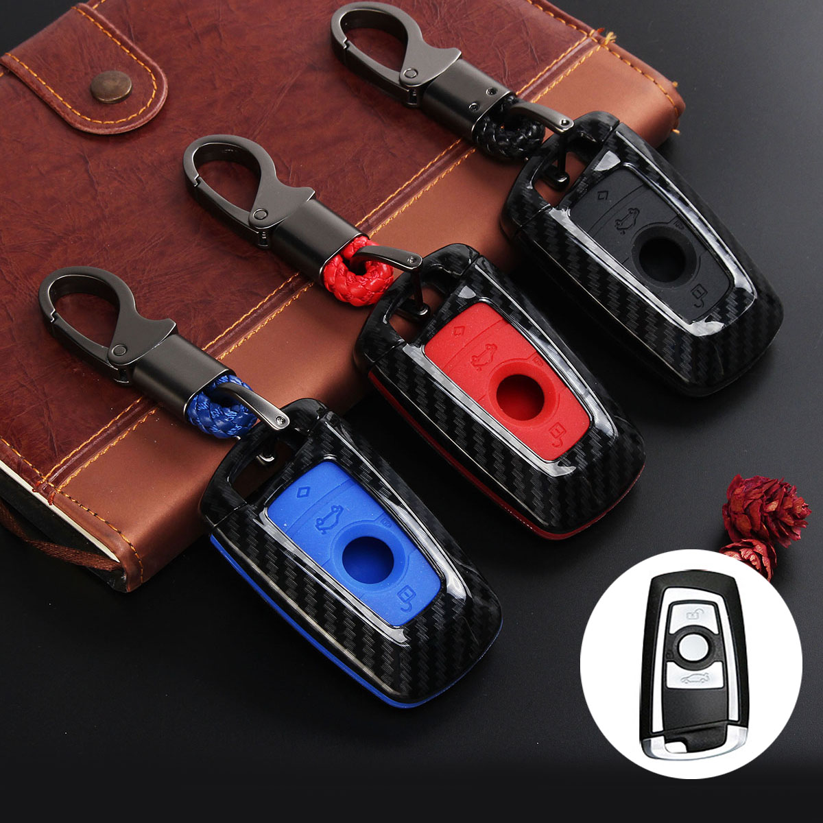 Carbon-Fiber-Remote-Key-Fob-Case-Shell-Cover-For-BMW-1-2-3-4-5-6-7-Series-AU-1669828