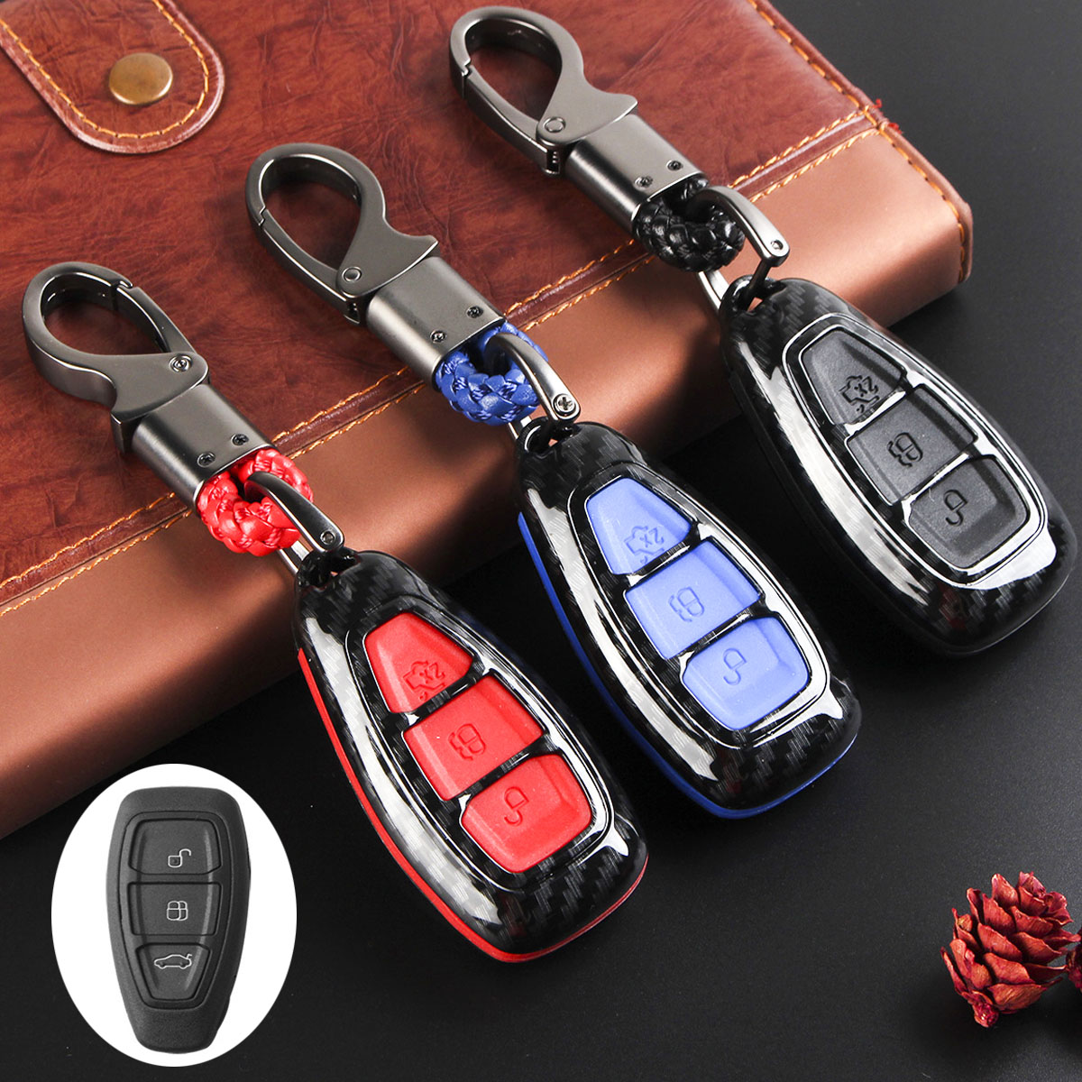 Carbon-Fiber-Remote-Key-Fob-Case-Shell-Cover-For-Ford-Focus-Fiesta-Kuga-C-Max-1716184
