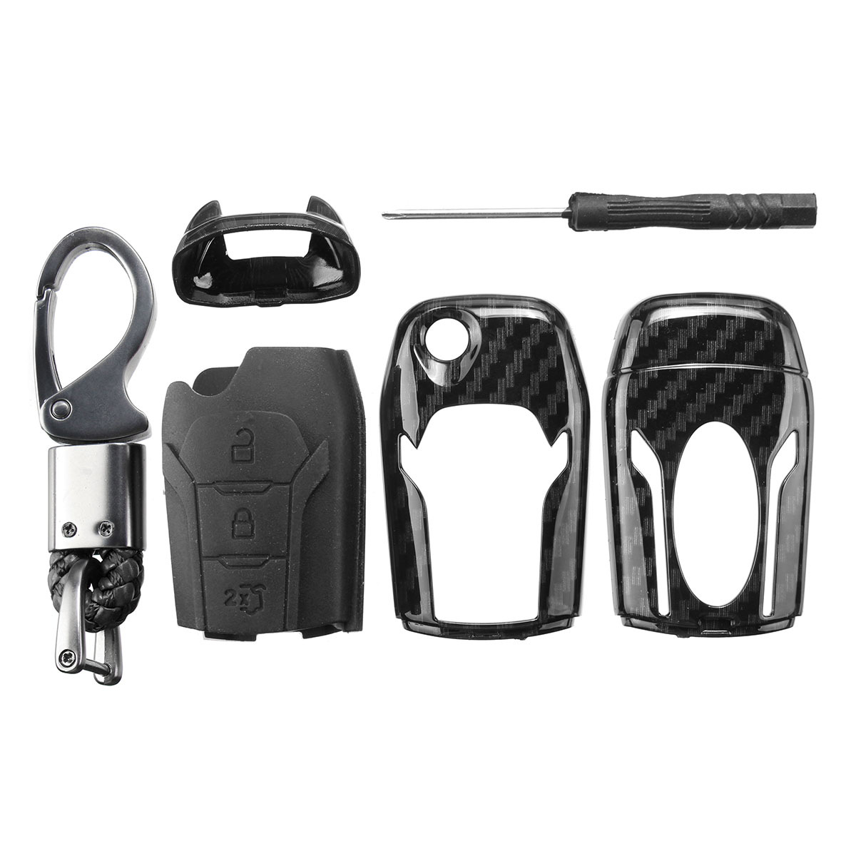 Plastic-and-Rubber-Car-Key-Case-Bag-Protector-Cover-Remote-Control-Fob-for-Ford-F-150-F-250-F-350-Ex-1418832