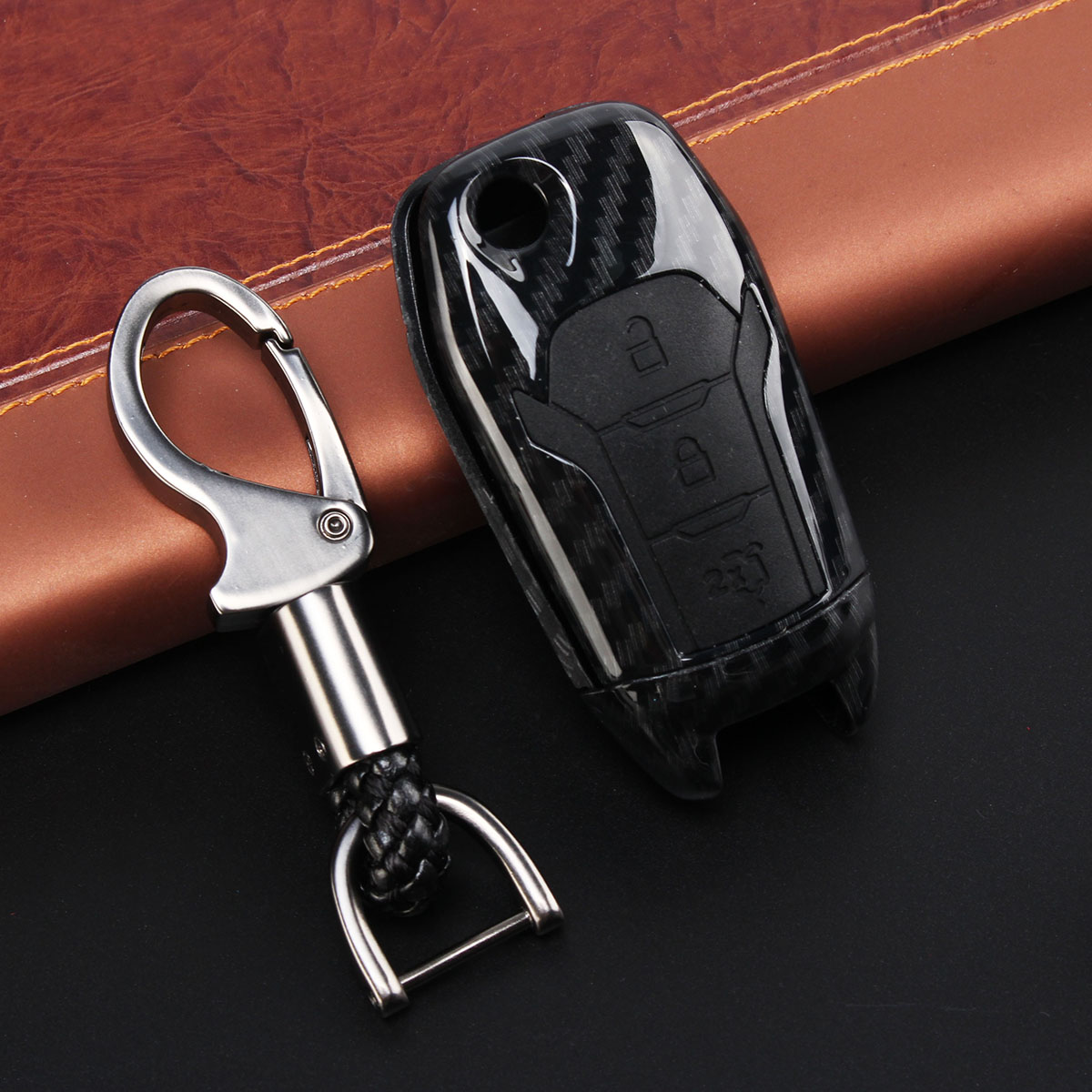 Plastic-and-Rubber-Car-Key-Case-Bag-Protector-Cover-Remote-Control-Fob-for-Ford-F-150-F-250-F-350-Ex-1418832