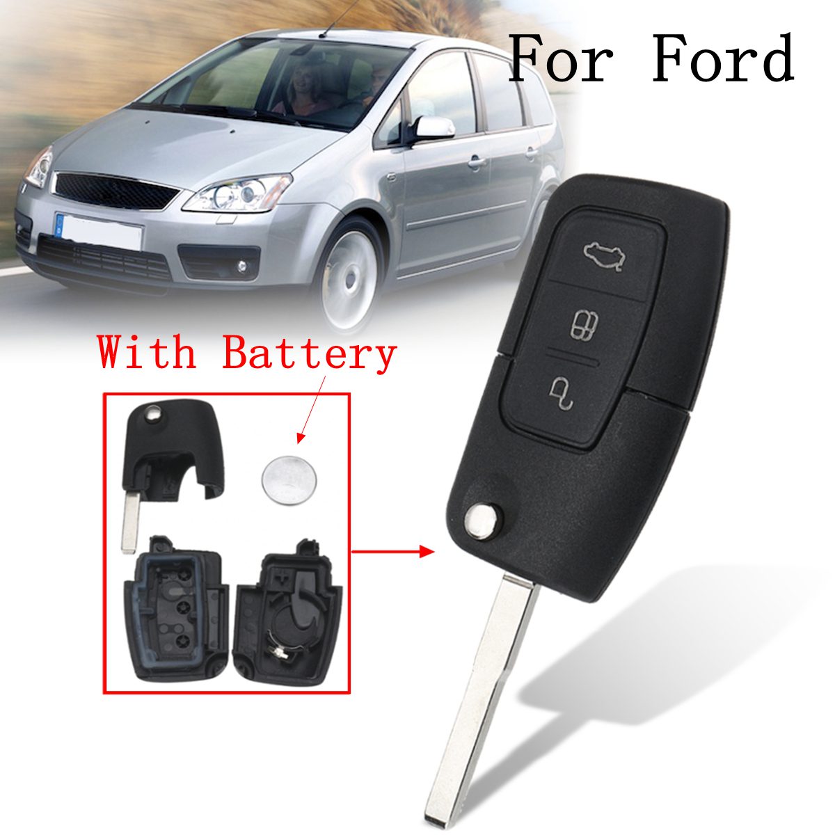 Remote-Key-Case-3-Buttons-Fob-Cover-Shell-with-Battery-for-Ford-Focus-Mondeo-C-Max-S-Max-Kuga-Galaxy-1422683