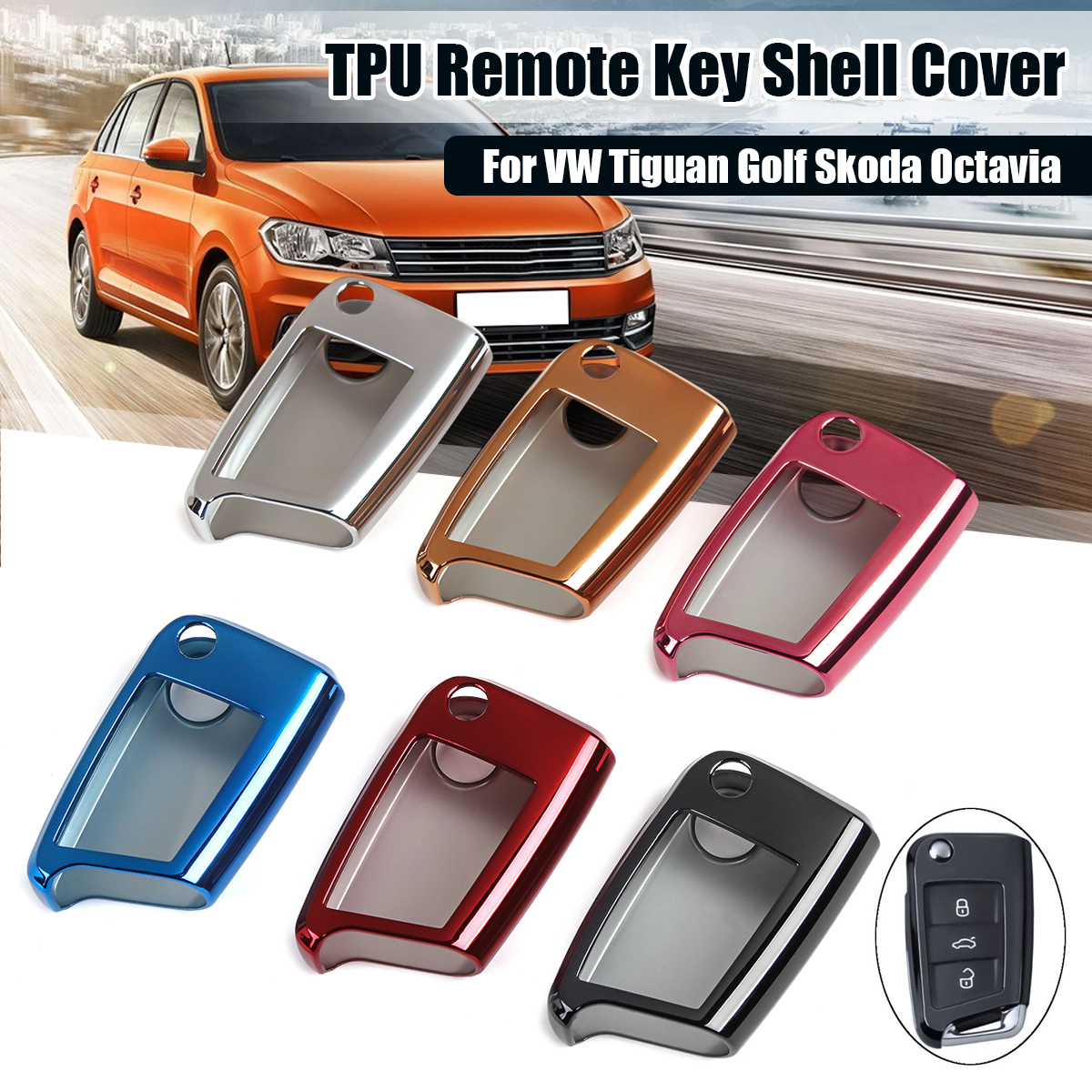 TPU-Remote-Protect-Car-Key-Case-Cover-Shell-For-VW-TIGUAN-Golf-Skoda-Octavia-1657104