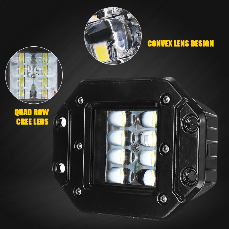 1PC-DC10-30V-160W-4-Inch-Flush-Mount-LED-Work-Lights-Spot-Beam-Flood-Reverse-Truck-1766687