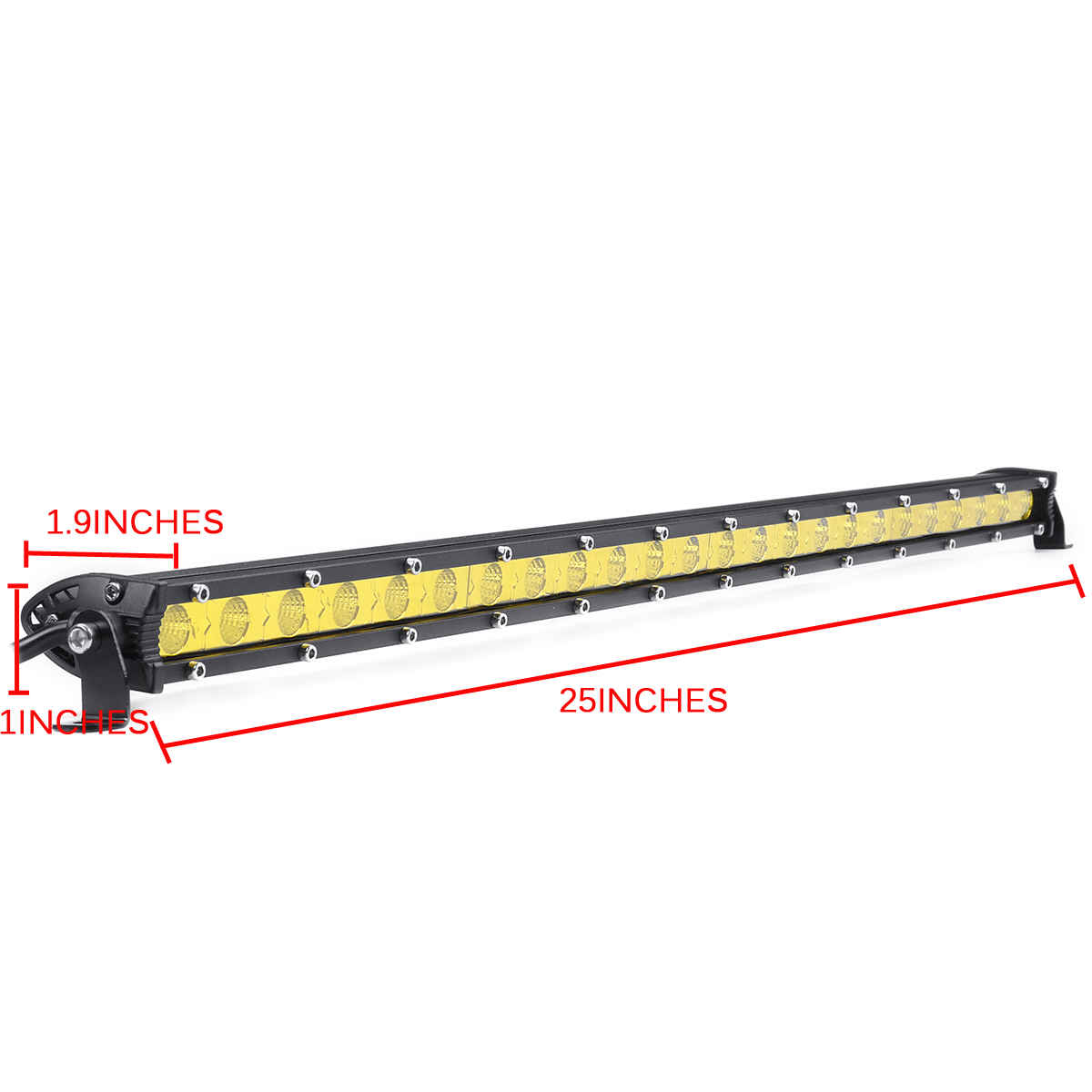 25-Inch-72W-24LED-Work-Light-Bar-7200LM-Single-Row-Spot-Flood-Yellow-Lamp-Waterproof-Car-Truck-1811906