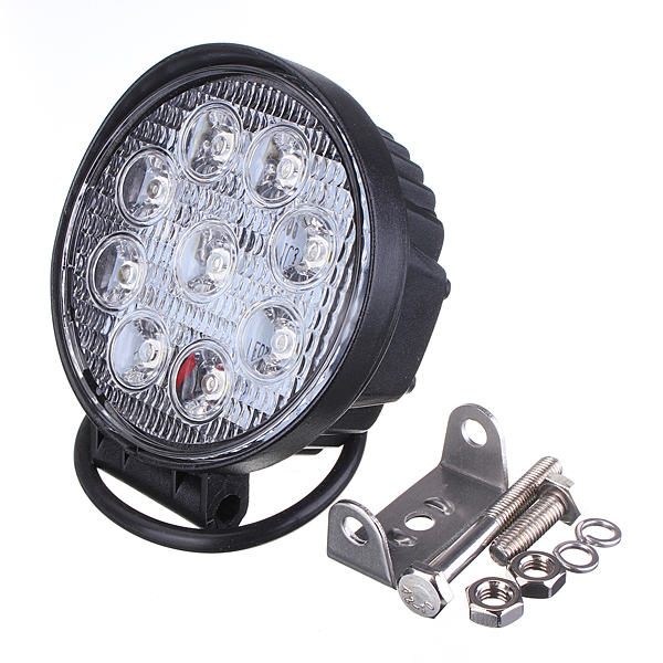 27W-Car-9LED-Round-Work-Light-Bright-Lamp-White-For-Camp-Truck-ATV-957197