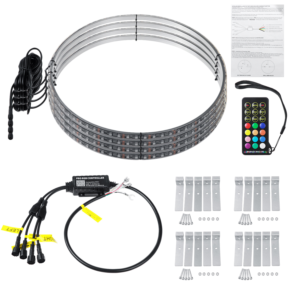 4IN1-155-Car-RGB-LED-Wheel-Ring-Rim-Strip-Lights-bluetooth-APP-Dual-Control-1822978