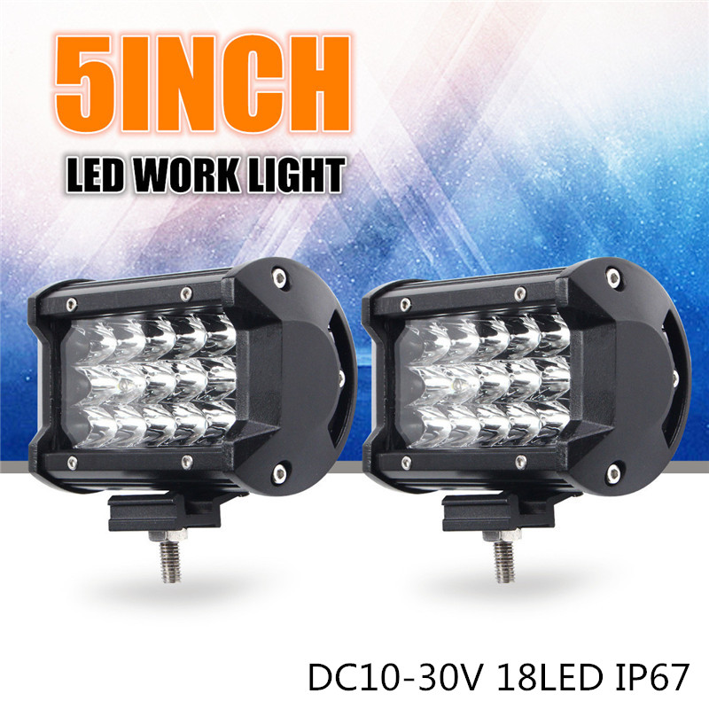 5-Inch-36W-LED-Work-Light-Bar-Spot-Beam-IP67-10-30V-Super-White-2PCS-for-Jeep-Off-Road-Truck-Boat-1414092