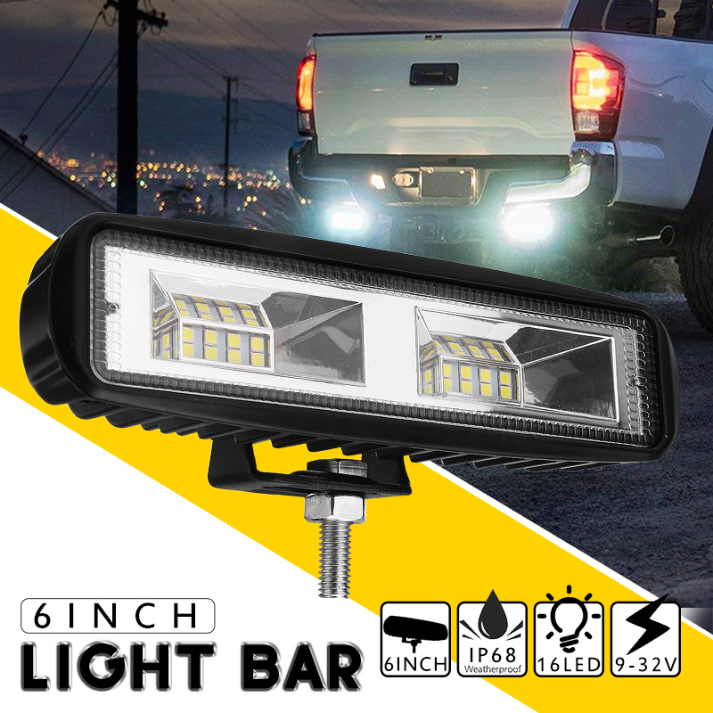 6-Inch-48W-16LED-Car-Work-Light-Flood-Beam-Bar-SUV-OffRoad-Driving-Fog-Lamp-White-1349846