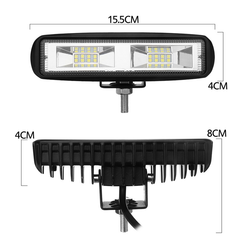 6-Inch-48W-16LED-Car-Work-Light-Flood-Beam-Bar-SUV-OffRoad-Driving-Fog-Lamp-White-1349846