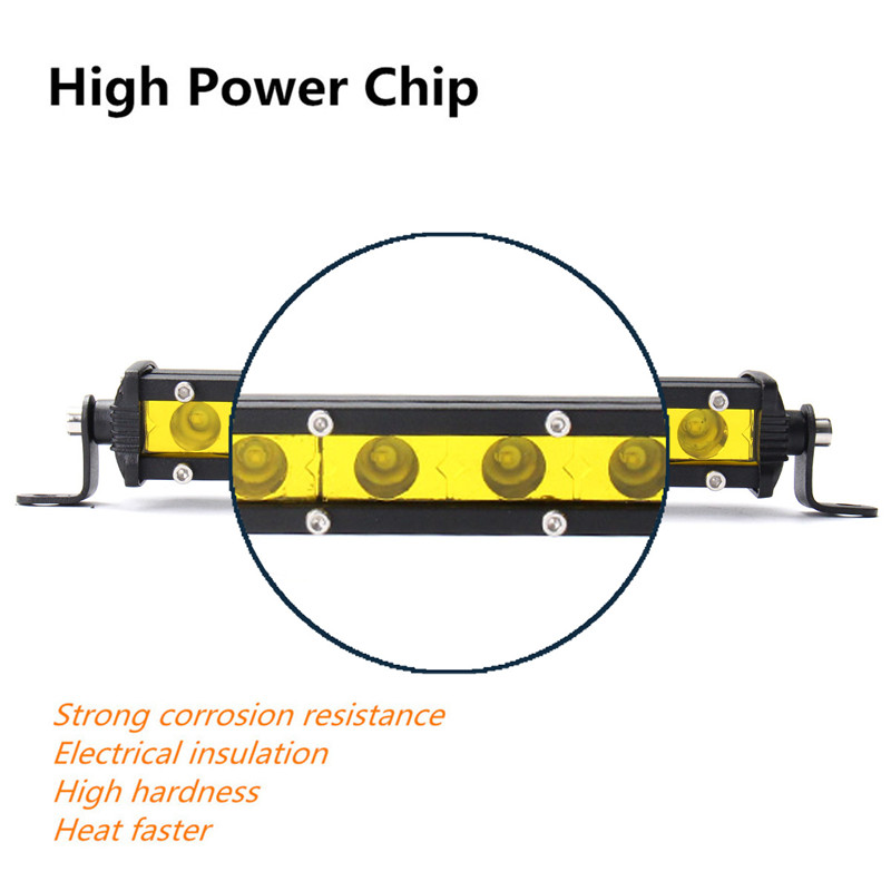 7-Inch-18W-LED-Work-Light-Bar-Spot-Beam-Driving-Lamp-Yellow-DC-12V-for-SUV-ATV-Boat-4WD-Off-Road-1375499
