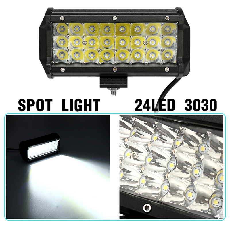 7-Inch-Spot-LED-Work-Light-Bar-Tri-Row-3030-72W-6000K-for-Offroad-4WD-SUV-1326849