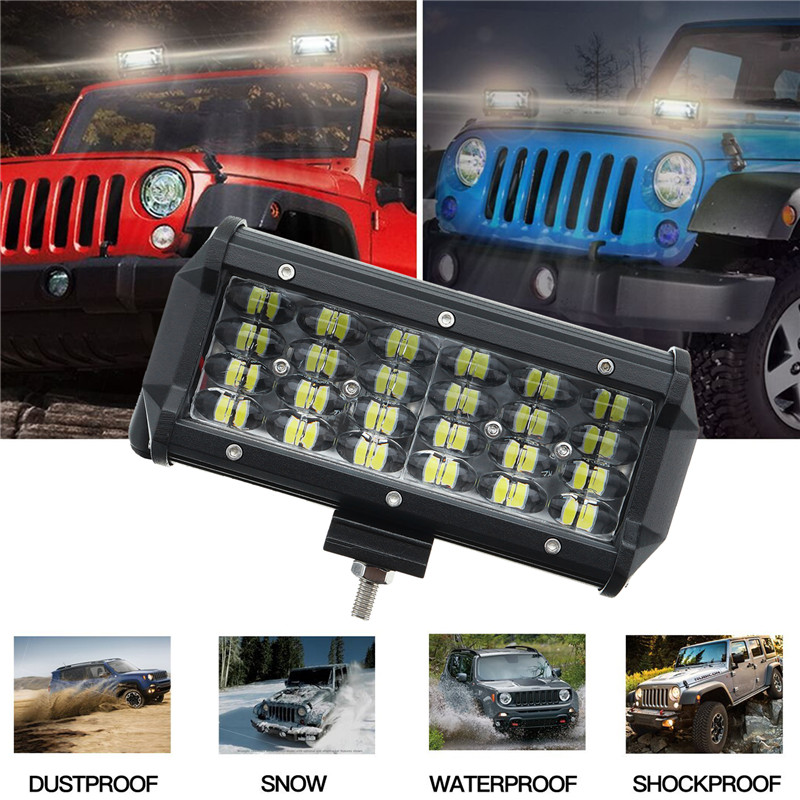 7Inch-72W-Four-Row-24LED-Work-Lights-Bar-Spot-Combo-Lamps-Bar-for-Offroad-4WD-SUV-Truck-1281441