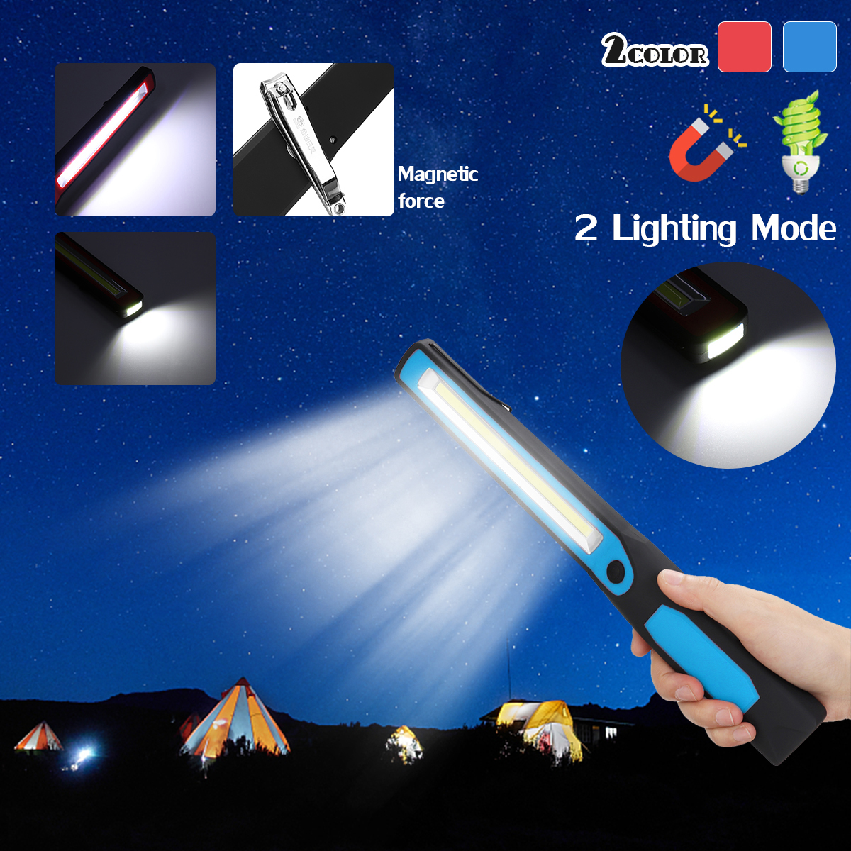 Magnetic-COB-LED-Inspection-Work-Light-Anti-slip-Hand-Torch-Camping-Lamp-White-1289447