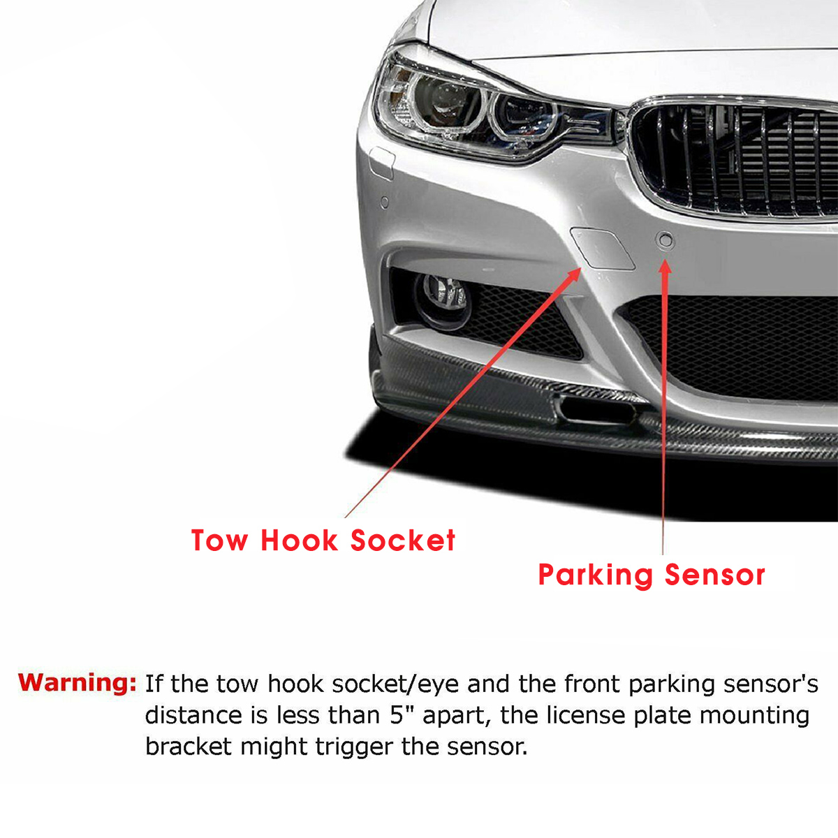 Car-Bumper-Tow-Hook-License-Plate-Frame-Mount-Bracket-For-Mercedes-Benz-C-E-S-CLS-CLK-Class-1570230