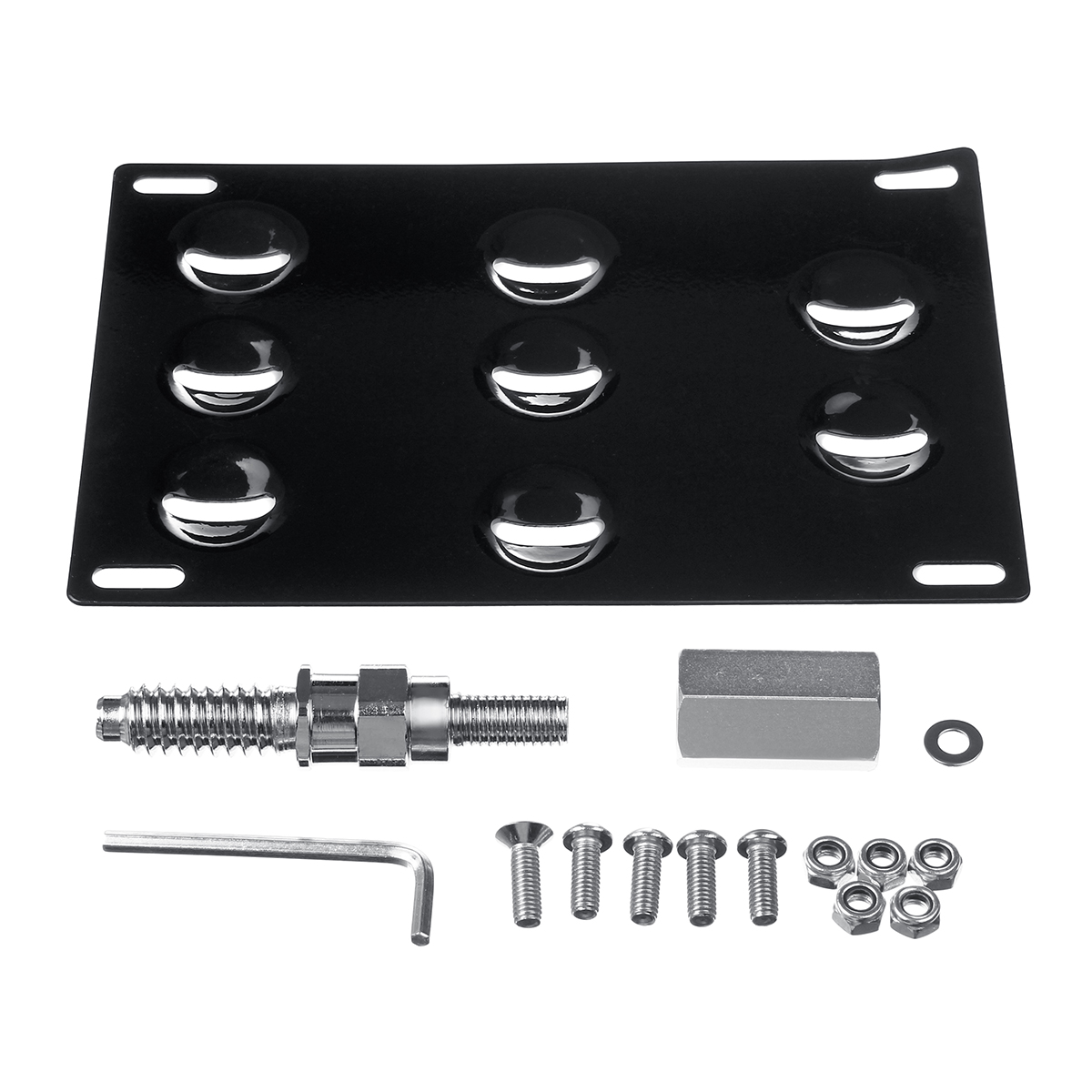 Car-Bumper-Tow-Hook-License-Plate-Frame-Mount-Bracket-For-Mercedes-Benz-C-E-S-CLS-CLK-Class-1570230