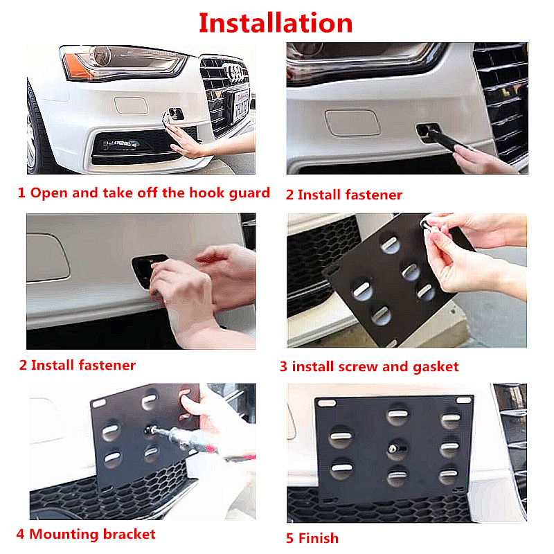 Car-Bumper-Tow-Hook-License-Plate-Frame-Mount-Bracket-Holder-For-2014-up-Mazda3-Mazda6-CX5-1581056
