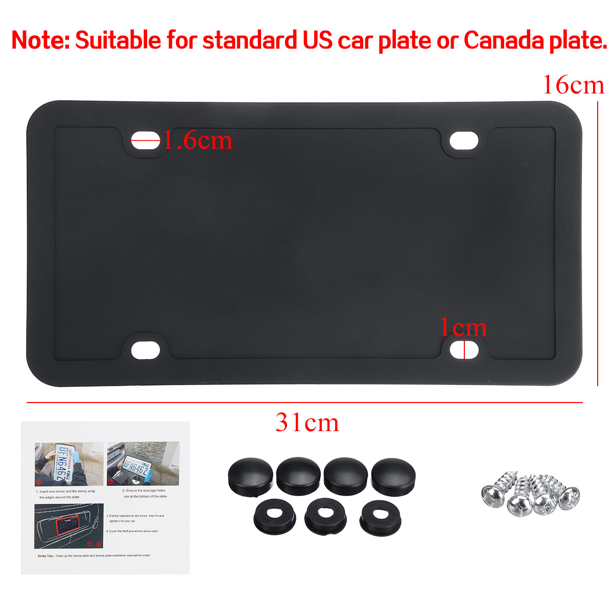 Car-Silicone-License-Plate-Frame-Tag-Bracket-Holder-Protection-Rack-Universal-1716891