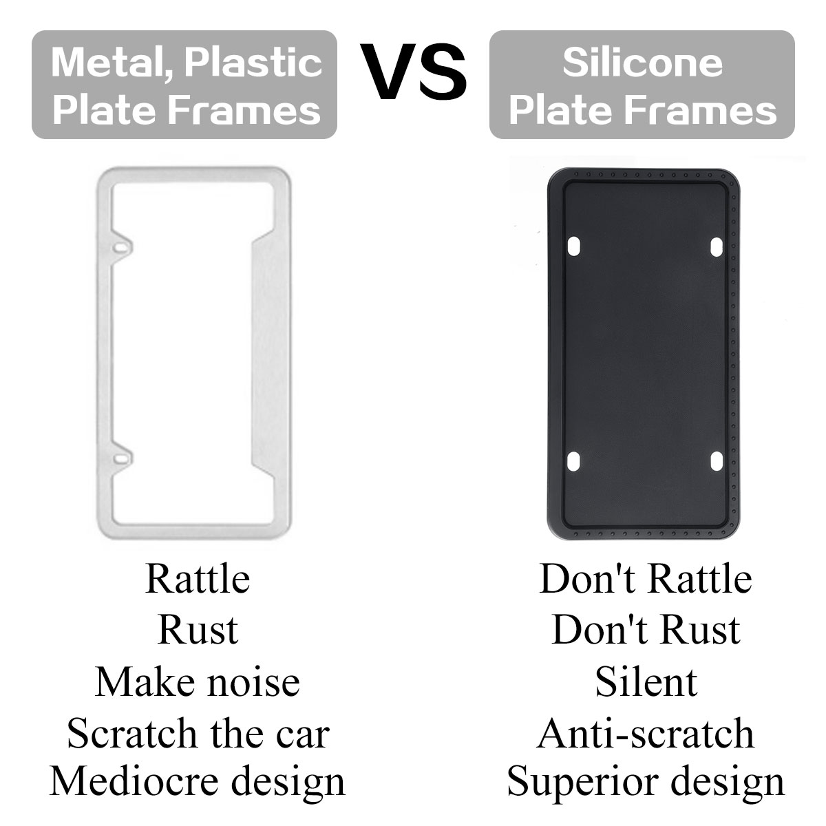 Car-Silicone-License-Plate-Frame-Tag-Bracket-Holder-Protection-Rack-Universal-1716891