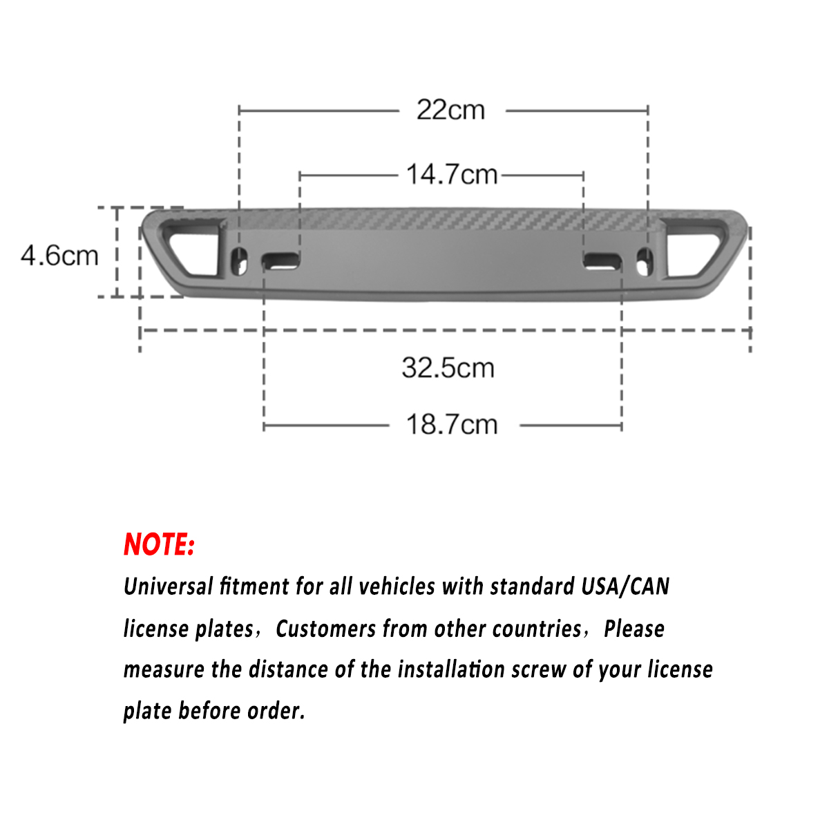 Multicolor-Carbon-Look-Style-Bumper-Front-License-Plate-Holder-Relocate-Bracket-1812917
