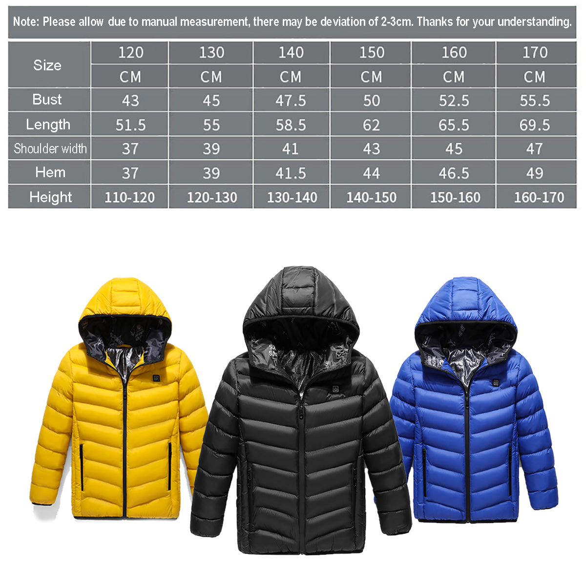 Chilidren-Electric-Heated-Hooded-Coat-Winter-Warm-Jacket-USB-3s-Fast-Heating-1753288