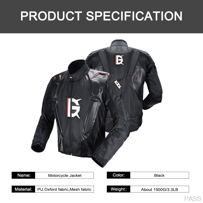 GHOST-RACINGtrade-Motorcycle-Jacket-PU-Leather-Racing-Body-Armor-Moto-Motocross-Off-road-Protection--1584500