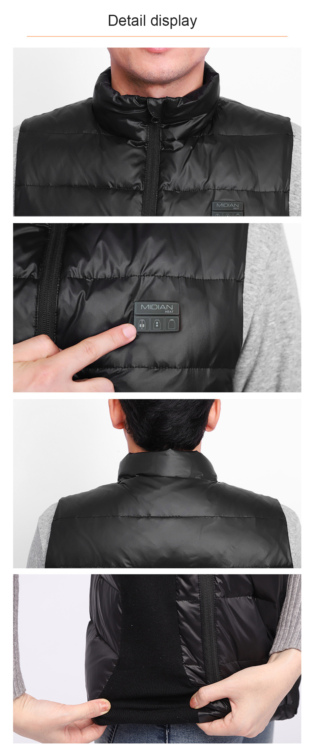 MIDIAN-13-Heating-Pads-Electric-Heated-Vest-90-White-Duck-Down-Men-Women-For-Skiing-Skating-Mountain-1807426