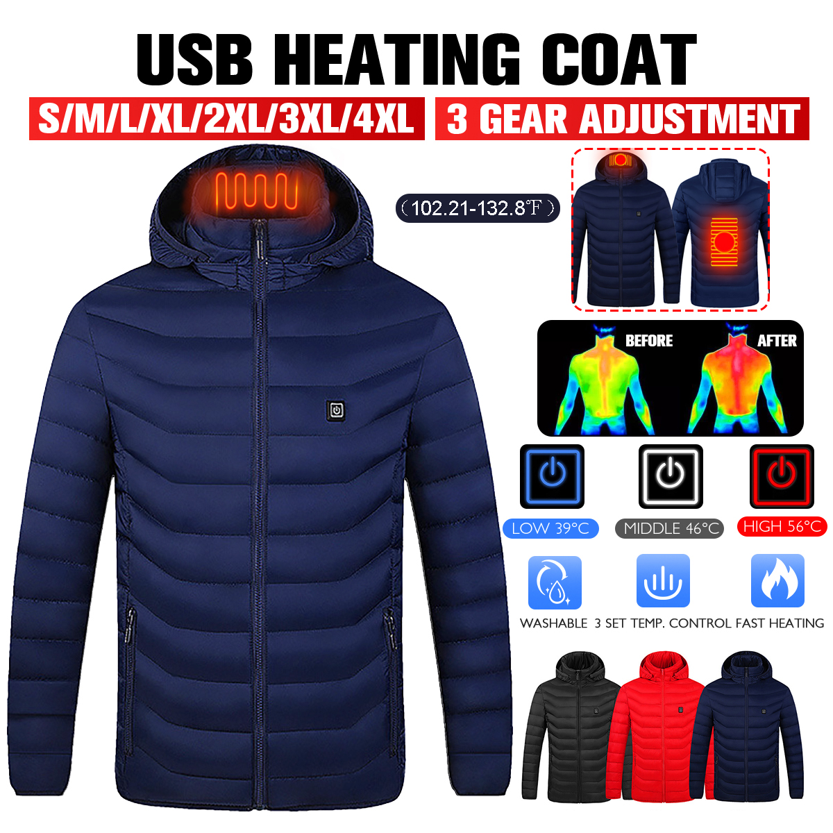 USB-Unisex-Electric-Heated-Warm-Hooded-Jacket-Coat-Infrared-Heating-Long-Sleeve-1753683