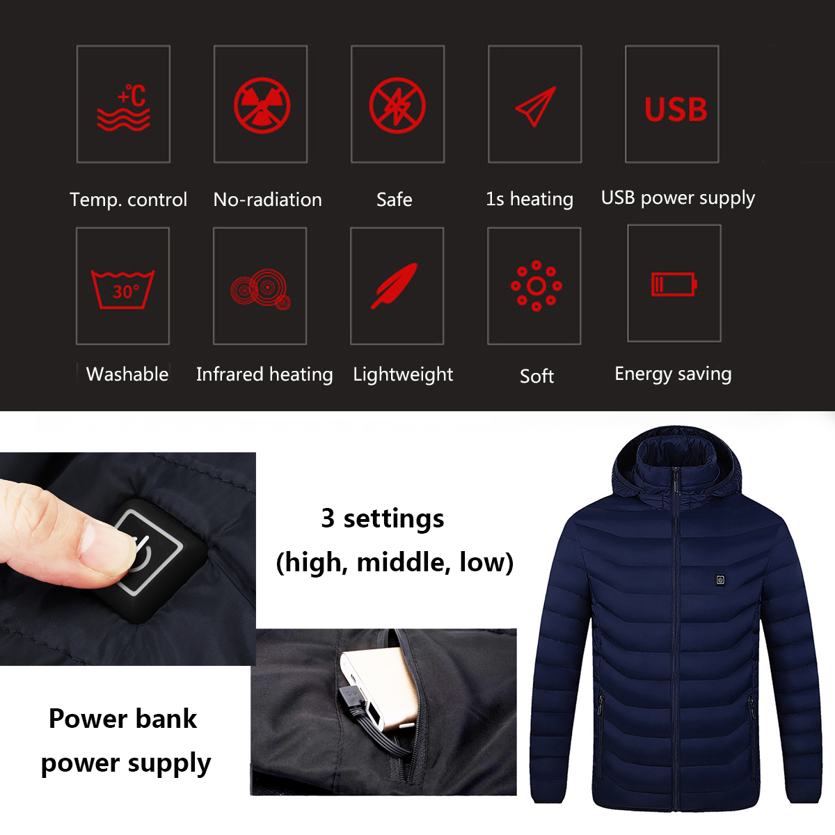 USB-Unisex-Electric-Heated-Warm-Hooded-Jacket-Coat-Infrared-Heating-Long-Sleeve-1753683