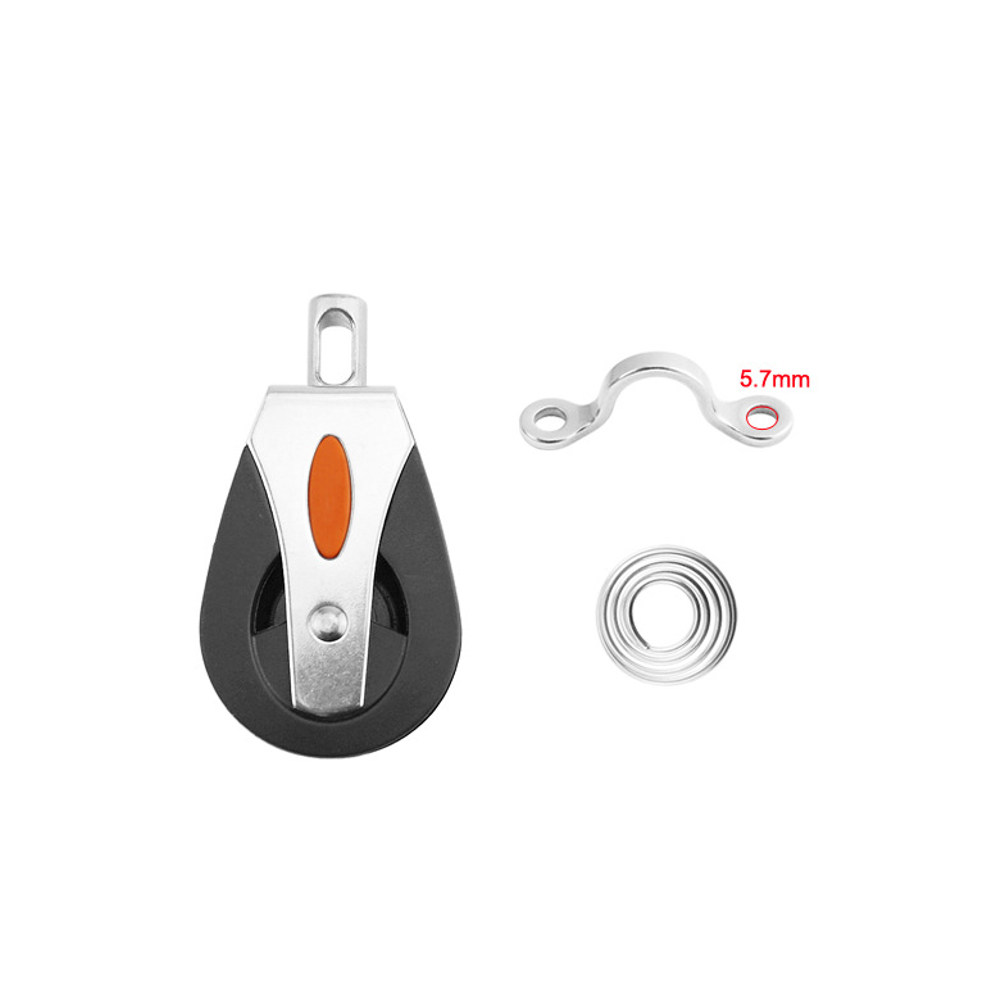 BSET-MATEL-1500Lbs-Load-Sheave-Block-Universal-Head-Single-Pulley-Swivel-Sailboat-Plain-Bearing-Rope-1685949