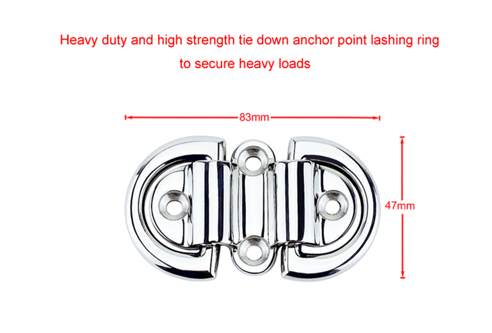 BSET-MATEL-316-Stainless-Steel-Double-D-Ring-Deck-Folding-Pad-Eye-Lashing-Tie-Down-Cleat-Yacht-Motor-1806268