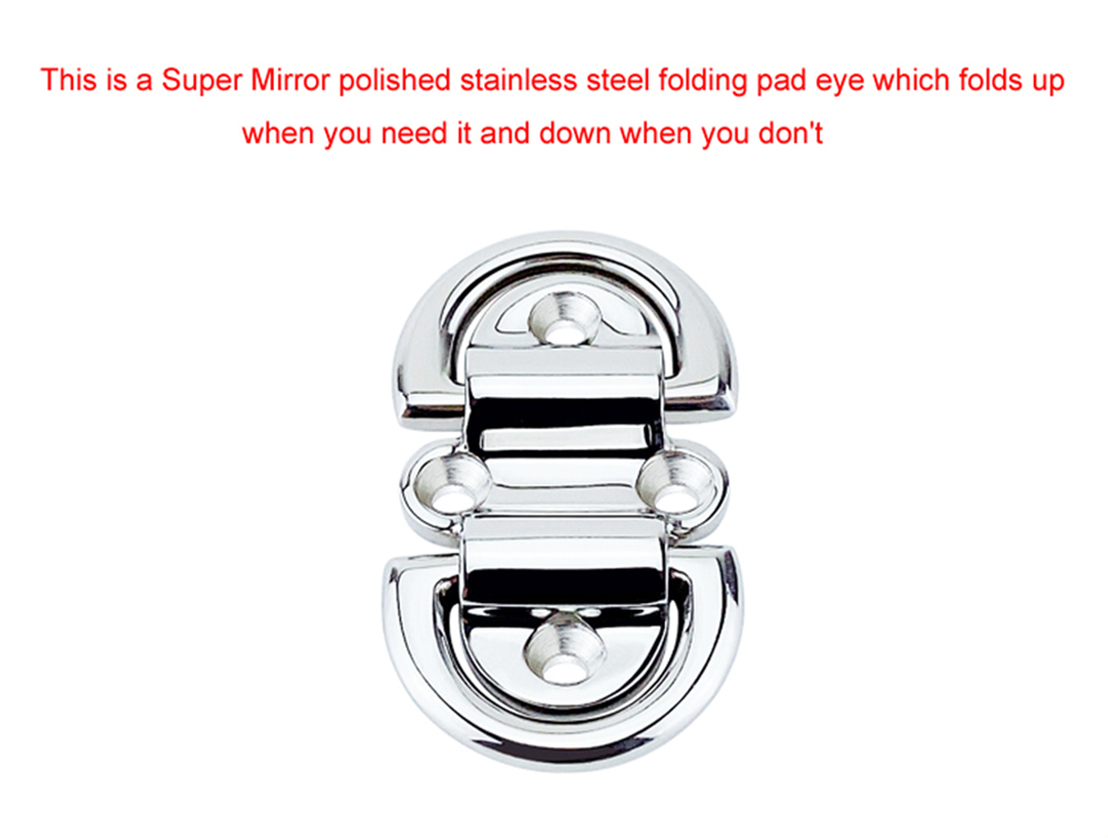 BSET-MATEL-316-Stainless-Steel-Double-D-Ring-Deck-Folding-Pad-Eye-Lashing-Tie-Down-Cleat-Yacht-Motor-1806268