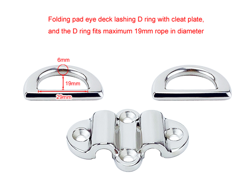 BSET-MATEL-316-Stainless-Steel-Double-D-Ring-Deck-Folding-Pad-Eye-Lashing-Tie-Down-Cleat-Yacht-Motor-1806268