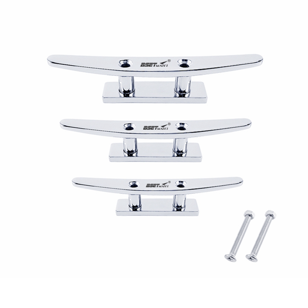 BSET-METAL-456inch-Stainless-Steel-316-Low-Flat-Cleat-Boat-Cleats-Deck-Rope-Cleat-Mooring-Dock-Cleat-1804266