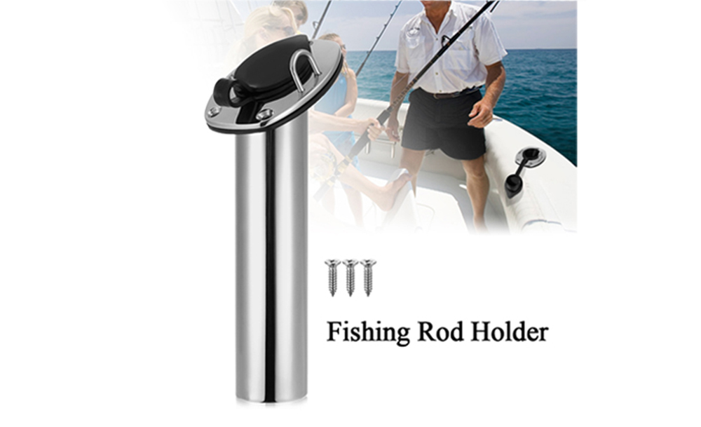 BSET-METAL-Flush-Mount-30deg-Stainless-Steel-316-Oval-Shape-Flange-Fishing-Rod-Holder-With-Ring-For--1821150