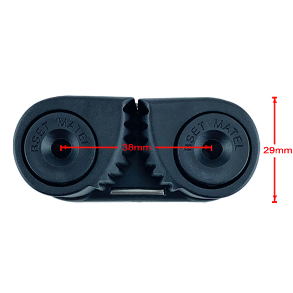 Black-Composite-2-Row-Matic-Ball-Bearing-Cam-Cleat-Marine-Boat-Fast-Entry-Rope-Cam-Cleat-Wire-Fairle-1692327