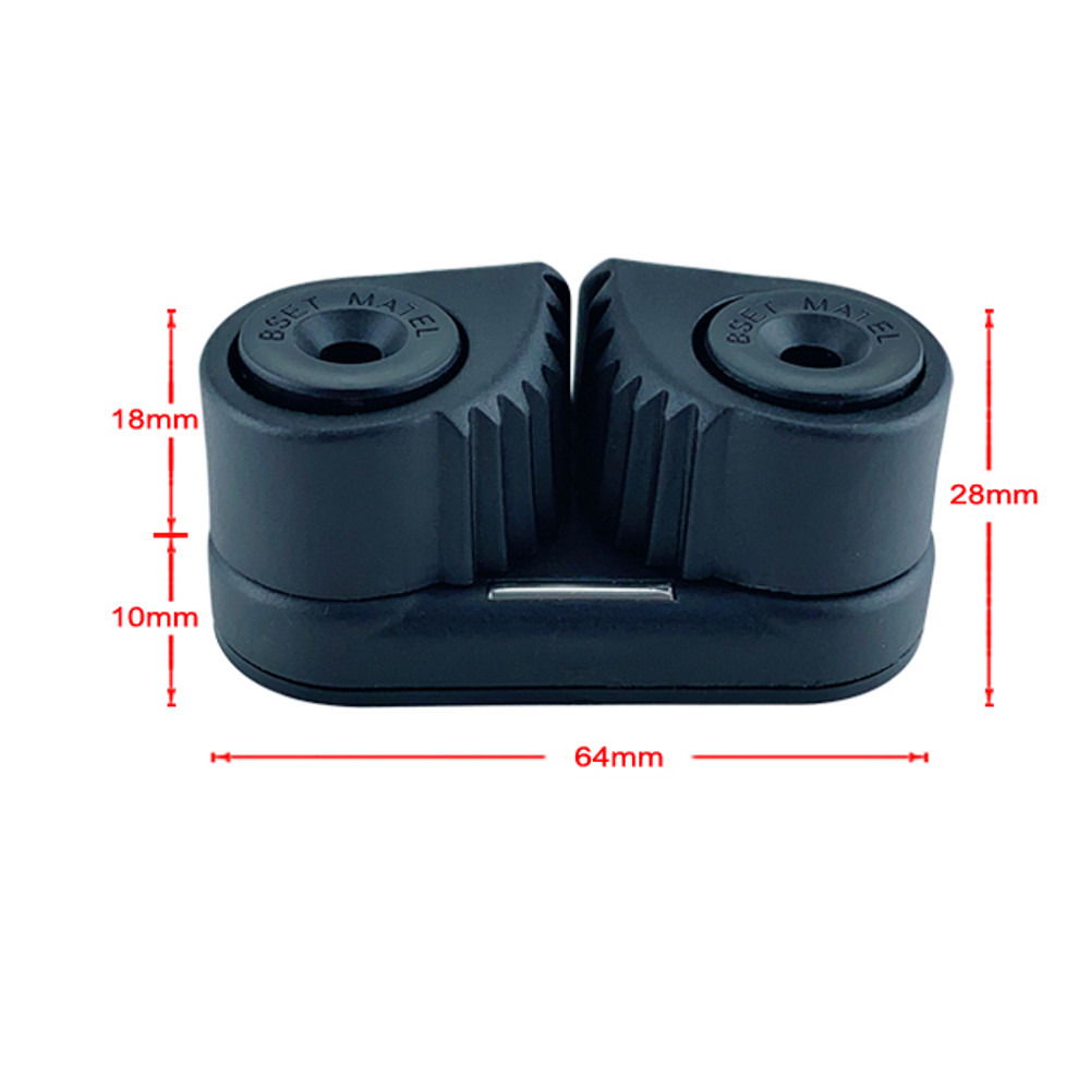Black-Composite-2-Row-Matic-Ball-Bearing-Cam-Cleat-Marine-Boat-Fast-Entry-Rope-Cam-Cleat-Wire-Fairle-1692327