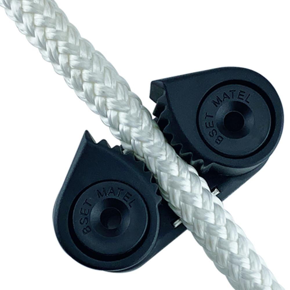 Black-Composite-2-Row-Matic-Ball-Bearing-Cam-Cleat-Marine-Boat-Fast-Entry-Rope-Cam-Cleat-Wire-Fairle-1692327
