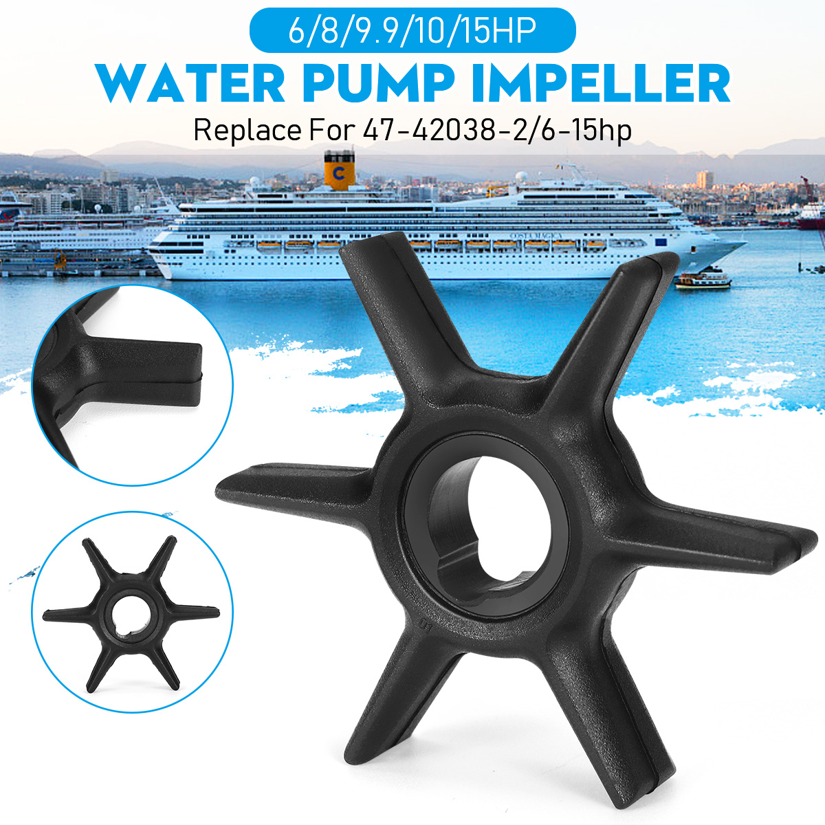 Water-Pump-Impeller-For-MercuryMariner-Outboard-Engine-6-15HP-47-42038-Outboard-Propeller-Boat-Parts-1718990