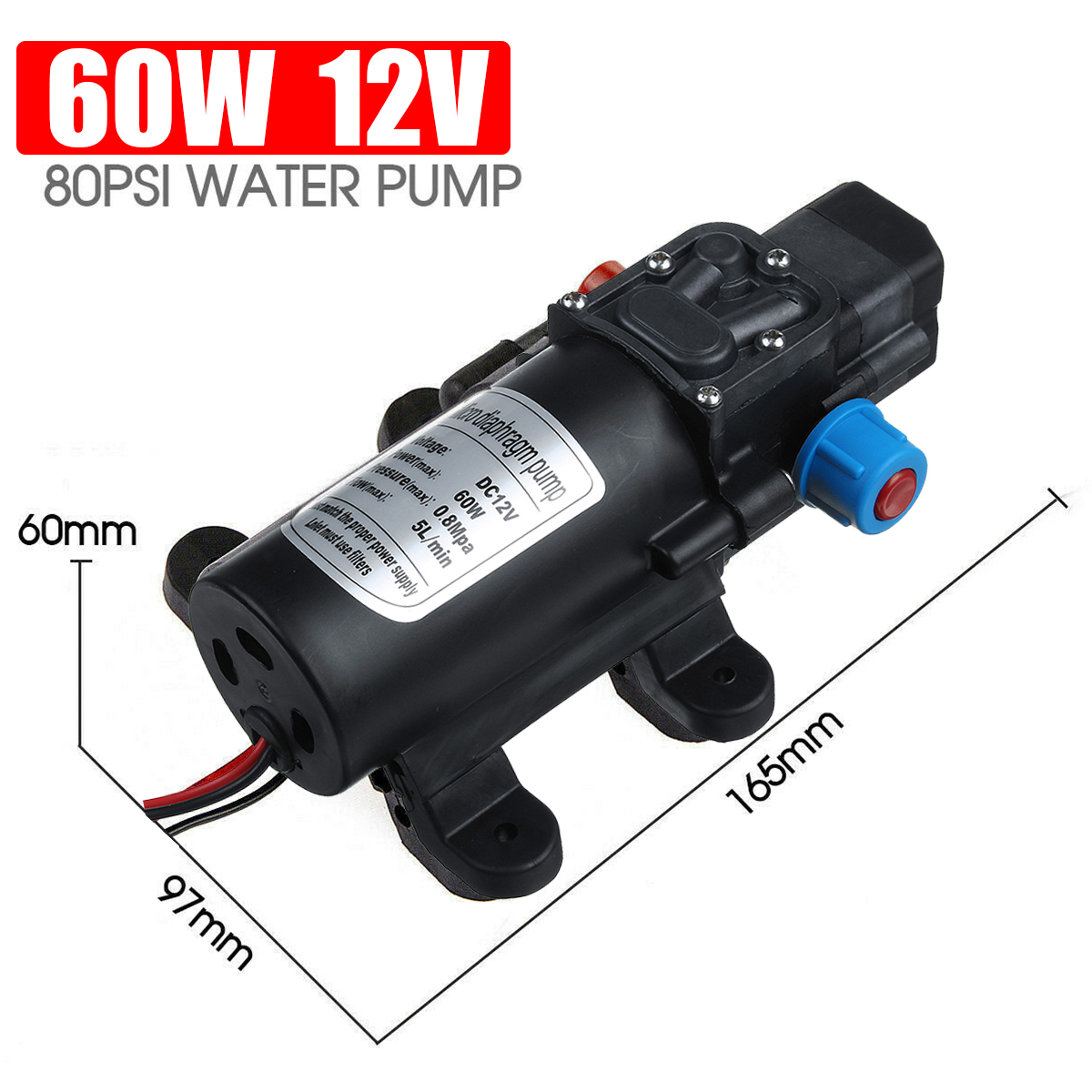 12V-115PSI-Water-Pump-Self-Priming-Diaphragm-Pump-High-Pressure-Caravan-Boat-1770780