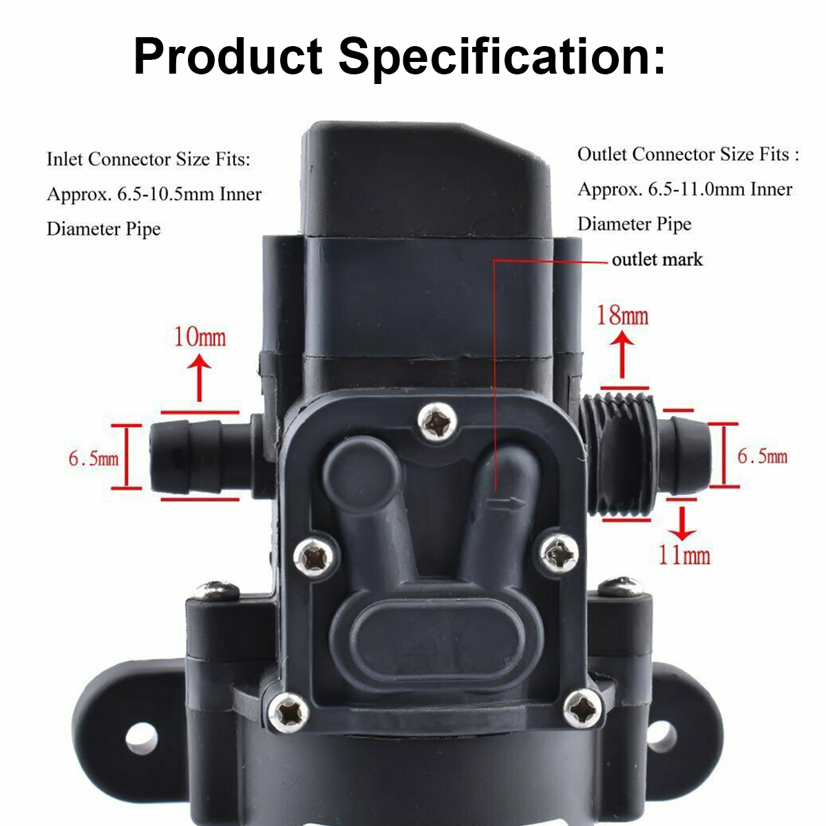 12V-115PSI-Water-Pump-Self-Priming-Diaphragm-Pump-High-Pressure-Caravan-Boat-1770780