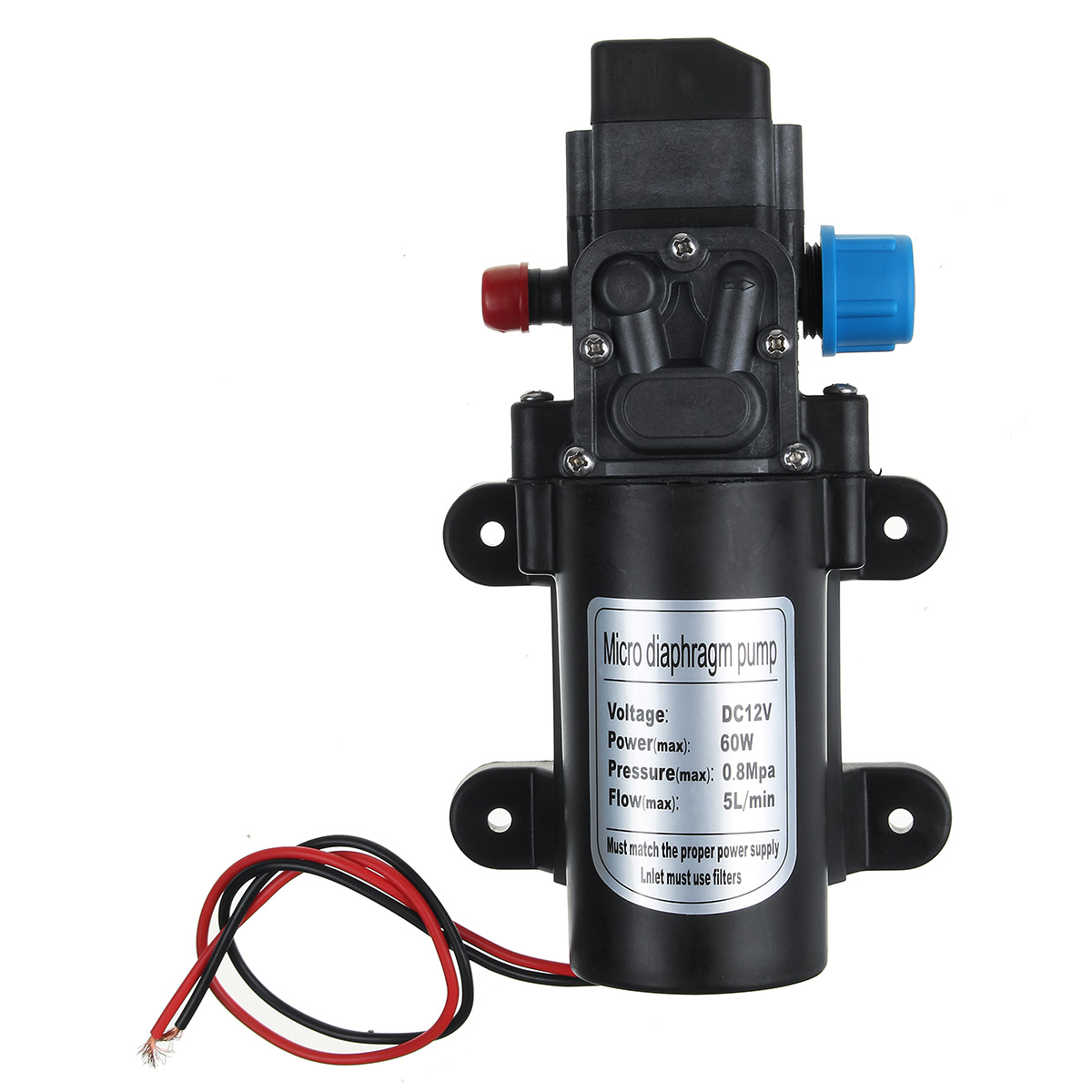 12V-115PSI-Water-Pump-Self-Priming-Diaphragm-Pump-High-Pressure-Caravan-Boat-1770780