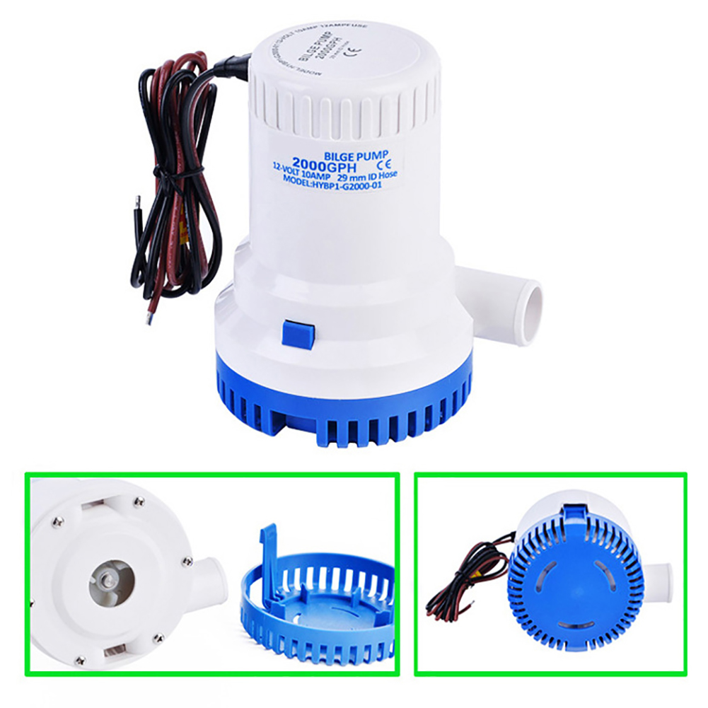 2000GPH-12V24V-Boat-Marine-Plumbing-Electric-Water-Bilge-Pump-1-18quot-Outlet-10AMP-For-House-Boat-1723604