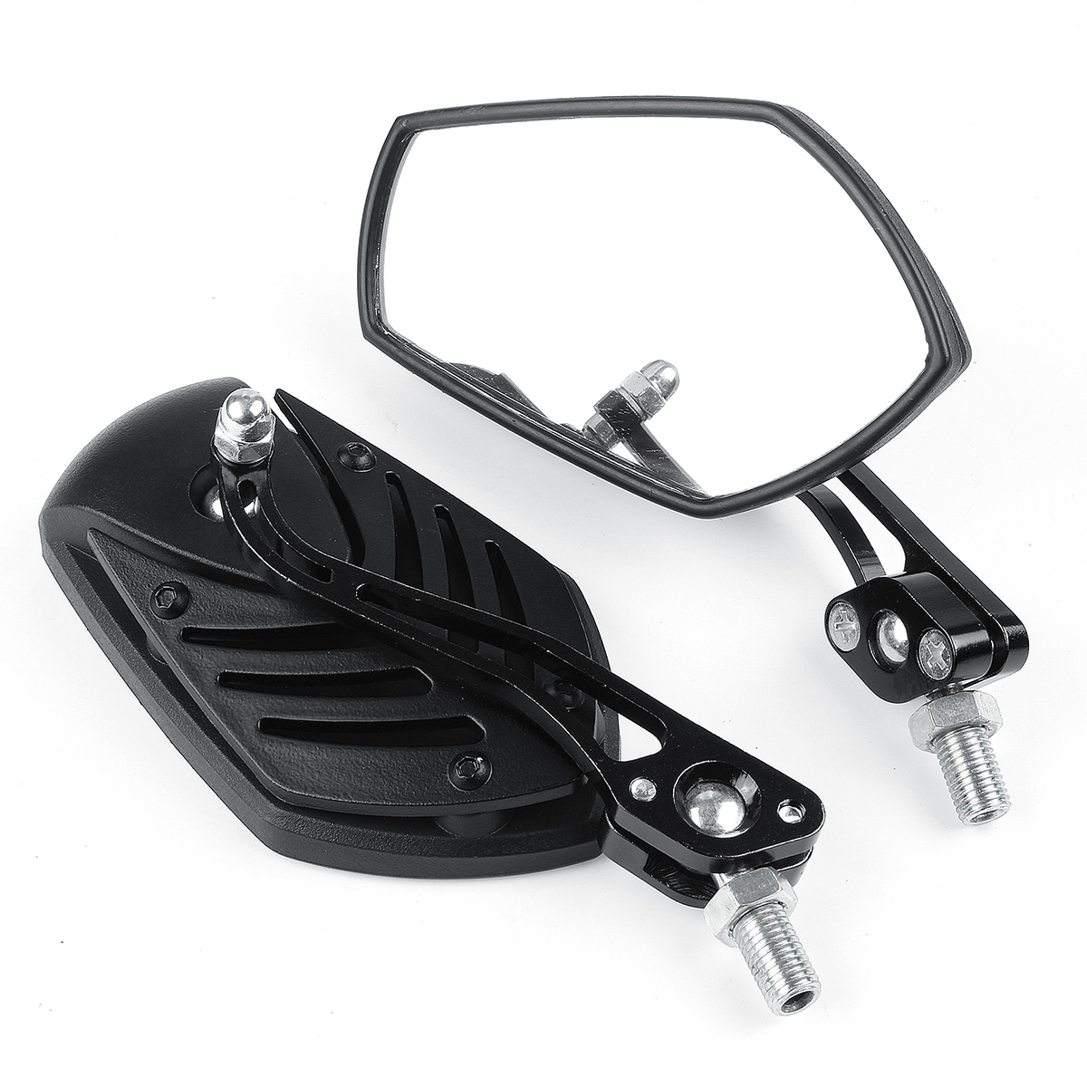 10mm-Universal-Motorcycle-Aluminum-Rod-Rearview-Side-Mirrors-Sportbike-For-Honda-1667832