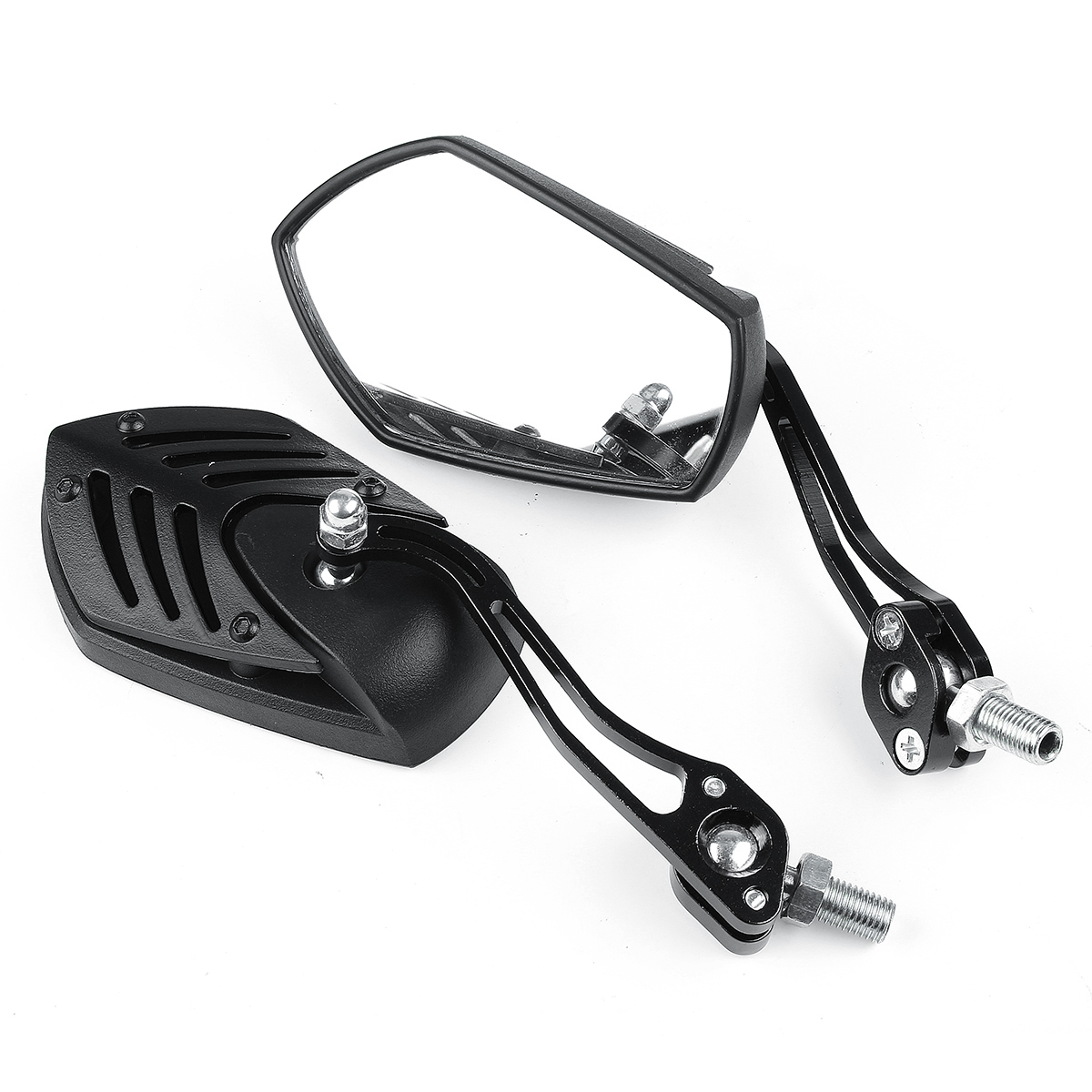 10mm-Universal-Motorcycle-Aluminum-Rod-Rearview-Side-Mirrors-Sportbike-For-Honda-1667832