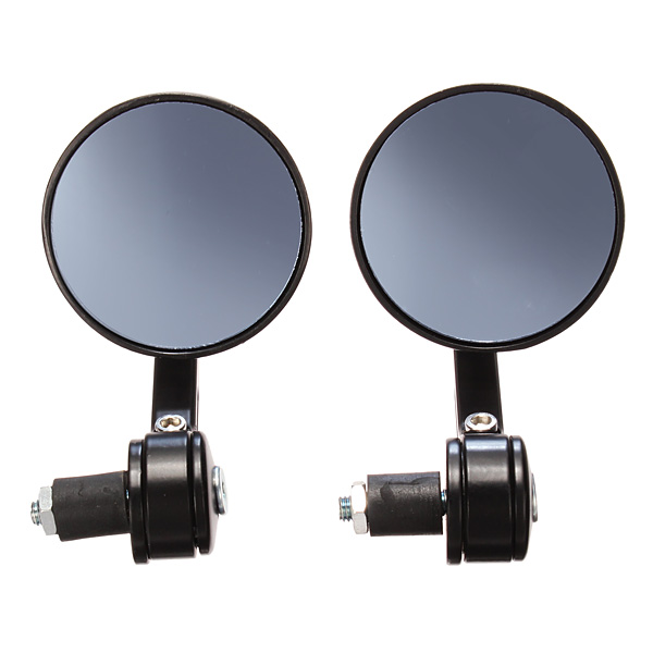 78-Inch-22mm-Motorcycle-Handlebar-Rear-View-Mirrors-Blue-Glass-Black-Universal-937495