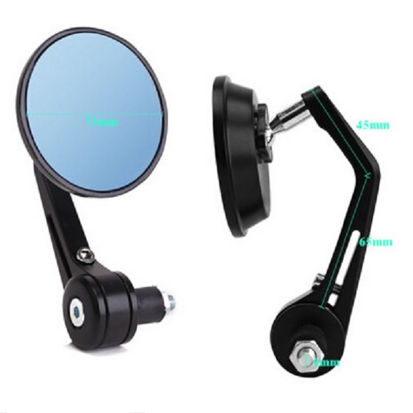 78-Inch-22mm-Motorcycle-Handlebar-Rear-View-Mirrors-Blue-Glass-Black-Universal-937495