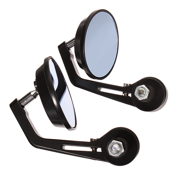 78-Inch-22mm-Motorcycle-Handlebar-Rear-View-Mirrors-Blue-Glass-Black-Universal-937495