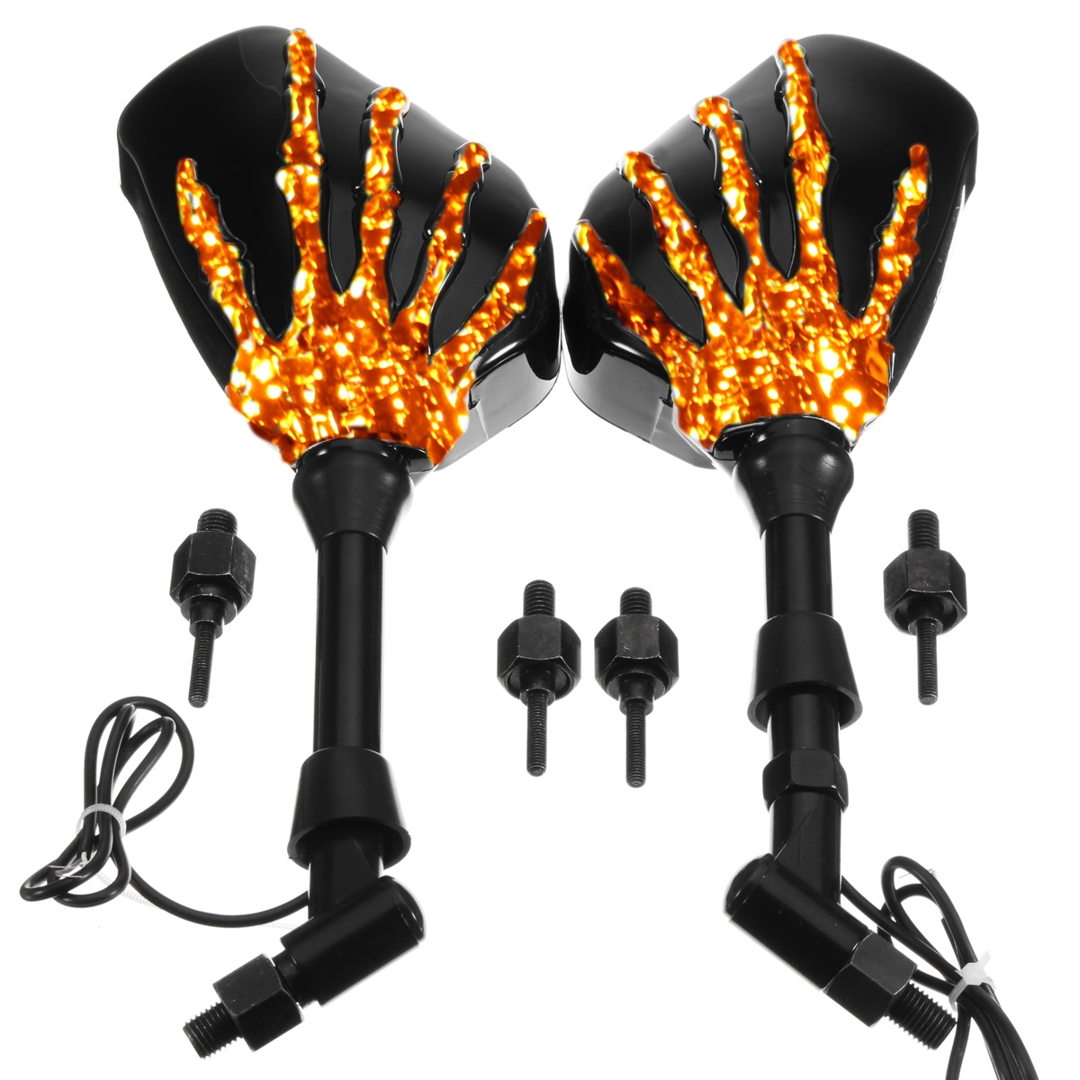 8mm-10mm-Pair-Skull-Hand-LED-Turn-Signal-Motorcycle-Mirrors-For-Harley-Cruiser-1188491